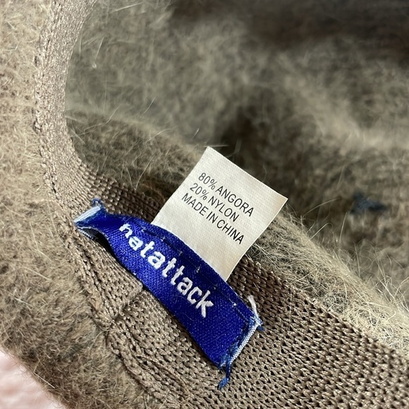 Hat Attack Angora Gray Feather Trim Fedora Hat - Picture 2 of 7